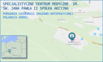 PORADNIA CHIRURGII URAZOWO-ORTOPEDYCZNEJ - SPECJALISTYCZNE CENTRUM MEDYCZNE  IM. ŚW. JANA PAWŁA II SPÓŁKA AKCYJNA - UL. JANA PAWŁA II 2,  POLANICA-ZDRÓJ