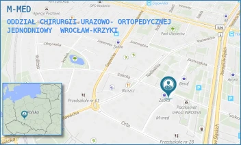 ODDZIAŁ CHIRURGII URAZOWO- ORTOPEDYCZNEJ JEDNODNIOWY - M-MED - UL. BOLESŁAWA ULANOWSKIEGO 18/20,  WROCŁAW-KRZYKI