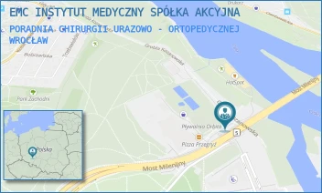 PORADNIA CHIRURGII URAZOWO - ORTOPEDYCZNEJ - EMC INSTYTUT MEDYCZNY SPÓŁKA AKCYJNA - UL. WEJHEROWSKA 28/4,  WROCŁAW