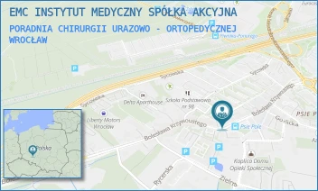 PORADNIA CHIRURGII URAZOWO - ORTOPEDYCZNEJ - EMC INSTYTUT MEDYCZNY SPÓŁKA AKCYJNA - UL. BOLESŁAWA KRZYWOUSTEGO 290,  WROCŁAW