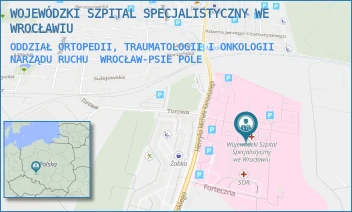 ODDZIAŁ ORTOPEDII, TRAUMATOLOGII I ONKOLOGII NARZĄDU RUCHU - WOJEWÓDZKI SZPITAL SPECJALISTYCZNY WE WROCŁAWIU - UL. HENRYKA MICHAŁA KAMIEŃSKIEGO 73A,  WROCŁAW-PSIE POLE