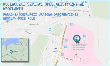 PORADNIA CHIRURGII URAZOWO-ORTOPEDYCZNEJ - WOJEWÓDZKI SZPITAL SPECJALISTYCZNY WE WROCŁAWIU - UL. HENRYKA MICHAŁA KAMIEŃSKIEGO 73A,  WROCŁAW-PSIE POLE