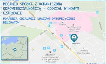 PORADNIA CHIRURGII URAZOWO-ORTOPEDYCZNEJ - MEGAMED SPÓŁKA Z OGRANICZONĄ ODPOWIEDZIALNOŚCIĄ - ODDZIAŁ W BOGATYNI - UL. CZAPLINIECKA 93/95,  BEŁCHATÓW