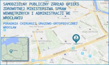 PORADNIA CHIRURGII URAZOWO-ORTOPEDYCZNEJ - SAMODZIELNY PUBLICZNY ZAKŁAD OPIEKI ZDROWOTNEJ MINISTERSTWA SPRAW WEWNĘTRZNYCH I ADMINISTRACJI WE WROCŁAWIU - UL. GRABISZYŃSKA 35-39,  WROCŁAW