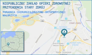 PORADNIA CHIRURGII URAZOWO-ORTOPEDYCZNEJ - NIEPUBLICZNY ZAKŁAD OPIEKI ZDROWOTNEJ PRZYCHODNIA STARY ZDRÓJ - UL. ARMII KRAJOWEJ 22-23,  WAŁBRZYCH