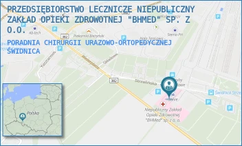 PORADNIA CHIRURGII URAZOWO-ORTOPEDYCZNEJ - PRZEDSIĘBIORSTWO LECZNICZE NIEPUBLICZNY ZAKŁAD OPIEKI ZDROWOTNEJ "BHMED" SP. Z O.O. - UL. STRZELIŃSKA 6,  ŚWIDNICA