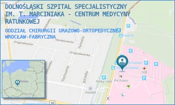 ODDZIAŁ CHIRURGII URAZOWO-ORTOPEDYCZNEJ - DOLNOŚLĄSKI SZPITAL SPECJALISTYCZNY IM. T. MARCINIAKA - CENTRUM MEDYCYNY RATUNKOWEJ - UL. GEN. AUGUSTA EMILA FIELDORFA 2,  WROCŁAW-FABRYCZNA