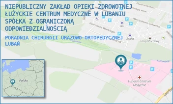 PORADNIA CHIRURGII URAZOWO-ORTOPEDYCZNEJ - NIEPUBLICZNY ZAKŁAD OPIEKI ZDROWOTNEJ ŁUŻYCKIE CENTRUM MEDYCZNE W LUBANIU SPÓŁKA Z OGRANICZONĄ ODPOWIEDZIALNOŚCIĄ - ZAWIDOWSKA 4,  LUBAŃ