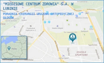 PORADNIA CHIRURGII URAZOWO-ORTOPEDYCZNEJ - "MIEDZIOWE CENTRUM ZDROWIA" S.A. W LUBINIE - UL. SPORTOWA 1B,  GŁOGÓW