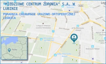 PORADNIA CHIRURGII URAZOWO-ORTOPEDYCZNEJ - "MIEDZIOWE CENTRUM ZDROWIA" S.A. W LUBINIE - UL. STEFANA OKRZEI 14A,  LEGNICA