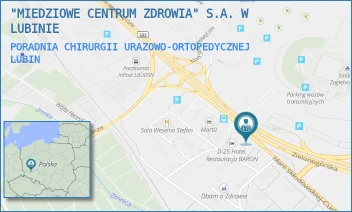 PORADNIA CHIRURGII URAZOWO-ORTOPEDYCZNEJ - "MIEDZIOWE CENTRUM ZDROWIA" S.A. W LUBINIE - UL. M.SKŁODOWSKIEJ-CURIE 54-60,  LUBIN