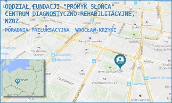 PORADNIA PRELUKSACYJNA - ODDZIAŁ FUNDACJI "PROMYK SŁOŃCA" CENTRUM DIAGNOSTYCZNO-REHABILITACYJNE, NZOZ - UL. SWOBODNA 8A,  WROCŁAW-KRZYKI