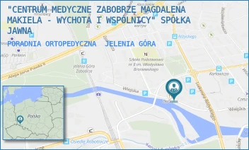 PORADNIA ORTOPEDYCZNA - "CENTRUM MEDYCZNE ZABOBRZE MAGDALENA MAKIELA - WYCHOTA I WSPÓLNICY" SPÓŁKA JAWNA - UL. WIEJSKA 11,  JELENIA GÓRA