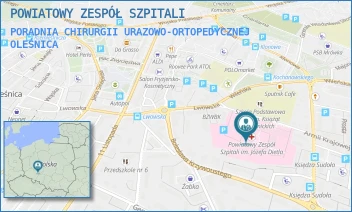PORADNIA CHIRURGII URAZOWO-ORTOPEDYCZNEJ - POWIATOWY ZESPÓŁ SZPITALI - UL. ARMII KRAJOWEJ 1,  OLEŚNICA