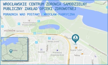 PORADNIA WAD POSTAWY - WROCŁAWSKIE CENTRUM ZDROWIA SAMODZIELNY PUBLICZNY ZAKŁAD OPIEKI ZDROWOTNEJ - UL. CELTYCKA 15/17,  WROCŁAW-FABRYCZNA