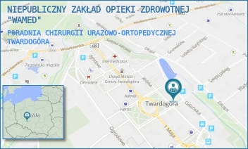 PORADNIA CHIRURGII URAZOWO-ORTOPEDYCZNEJ - NIEPUBLICZNY ZAKŁAD OPIEKI ZDROWOTNEJ "WAMED" - UL. GDAŃSKA 16,  TWARDOGÓRA