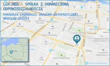 PORADNIA CHIRURGII URAZOWO-ORTOPEDYCZNEJ - LUX MED - SPÓŁKA Z OGRANICZONĄ ODPOWIEDZIALNOŚCIĄ - UL. SWOBODNA 1,  WROCŁAW-KRZYKI