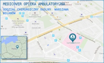 ODDZIAŁ CHIRURGICZNY OGÓLNY - MEDICOVER SP. Z O. O. - RZECZYPOSPOLITEJ 5,  WARSZAWA WILANÓW