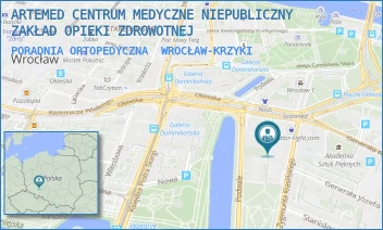 PORADNIA ORTOPEDYCZNA - ARTEMED CENTRUM MEDYCZNE NIEPUBLICZNY ZAKŁAD OPIEKI ZDROWOTNEJ - UL. ZYGMUNTA KRASIŃSKIEGO 29,  WROCŁAW-KRZYKI