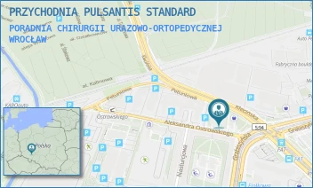 PORADNIA CHIRURGII URAZOWO-ORTOPEDYCZNEJ - PRZYCHODNIA PULSANTIS STANDARD - UL. OSTROWSKIEGO 3,  WROCŁAW