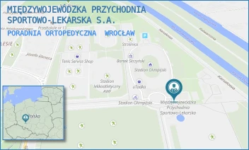 PORADNIA ORTOPEDYCZNA - MIĘDZYWOJEWÓDZKA PRZYCHODNIA SPORTOWO-LEKARSKA S.A. - AL. IGNACEGO JANA PADEREWSKIEGO 35,  WROCŁAW