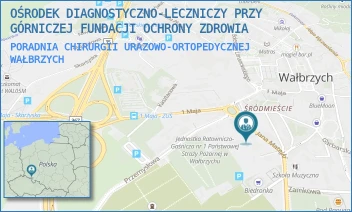 PORADNIA CHIRURGII URAZOWO-ORTOPEDYCZNEJ - OŚRODEK DIAGNOSTYCZNO-LECZNICZY PRZY GÓRNICZEJ FUNDACJI OCHRONY ZDROWIA - UL. MATEJKI 5A,  WAŁBRZYCH