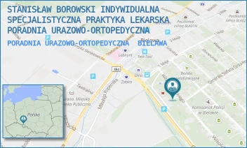 PORADNIA URAZOWO-ORTOPEDYCZNA - STANISŁAW BOROWSKI INDYWIDUALNA SPECJALISTYCZNA PRAKTYKA LEKARSKA PORADNIA URAZOWO-ORTOPEDYCZNA - UL. ROTMISTRZA WITOLDA PILECKIEGO 10 A.B.,  BIELAWA