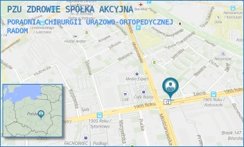 PORADNIA CHIRURGII URAZOWO-ORTOPEDYCZNEJ - PZU ZDROWIE SPÓŁKA AKCYJNA - 1905 ROKU 20,  RADOM