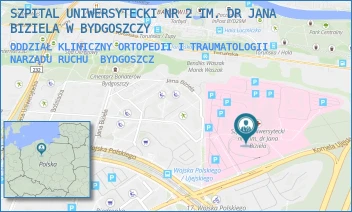 ODDZIAŁ KLINICZNY ORTOPEDII I TRAUMATOLOGII NARZĄDU RUCHU - SZPITAL UNIWERSYTECKI NR 2 IM. DR JANA BIZIELA W BYDGOSZCZY - UJEJSKIEGO 75,  BYDGOSZCZ