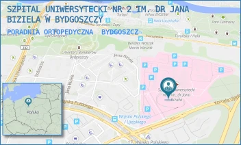PORADNIA ORTOPEDYCZNA - SZPITAL UNIWERSYTECKI NR 2 IM. DR JANA BIZIELA W BYDGOSZCZY - UJEJSKIEGO 75,  BYDGOSZCZ