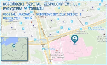 ODDZIAŁ URAZOWO - ORTOPEDYCZNY DLA DZIECI I DOROSŁYCH - WOJEWÓDZKI SZPITAL ZESPOLONY IM. L. RYDYGIERA W TORUNIU - KONSTYTUCJI 3 MAJA 42/-,  TORUŃ