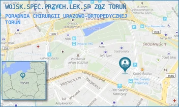PORADNIA CHIRURGII URAZOWO-ORTOPEDYCZNEJ - WOJSK.SPEC.PRZYCH.LEK.SP ZOZ TORUŃ - GEN. JANA HENRYKA DĄBROWSKIEGO 1,  TORUŃ