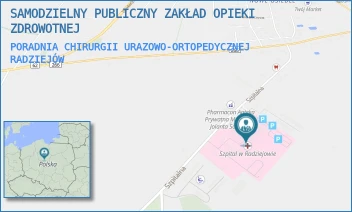 PORADNIA CHIRURGII URAZOWO-ORTOPEDYCZNEJ - SAMODZIELNY PUBLICZNY ZAKŁAD OPIEKI ZDROWOTNEJ - SZPITALNA 3,  RADZIEJÓW