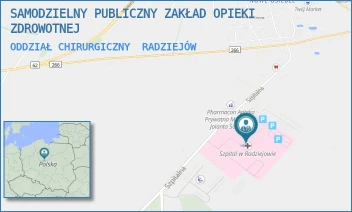 ODDZIAŁ CHIRURGICZNY - SAMODZIELNY PUBLICZNY ZAKŁAD OPIEKI ZDROWOTNEJ - SZPITALNA 3,  RADZIEJÓW