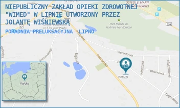 PORADNIA PRELUKSACYJNA - NIEPUBLICZNY ZAKŁAD OPIEKI ZDROWOTNEJ "WIMED" W LIPNIE UTWORZONY PRZEZ JOLANTĘ WIŚNIEWSKĄ - DĘBOWA 21,  LIPNO