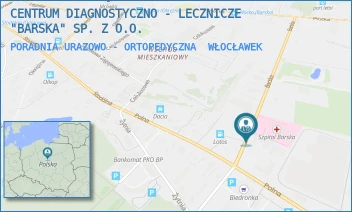 PORADNIA URAZOWO - ORTOPEDYCZNA - CENTRUM DIAGNOSTYCZNO - LECZNICZE "BARSKA" SP. Z O.O. - BARSKA 13,  WŁOCŁAWEK