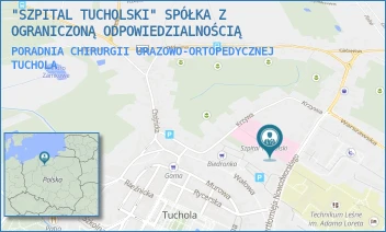 PORADNIA CHIRURGII URAZOWO-ORTOPEDYCZNEJ - "SZPITAL TUCHOLSKI" SPÓŁKA Z OGRANICZONĄ ODPOWIEDZIALNOŚCIĄ - NOWODWORSKIEGO 14-18,  TUCHOLA