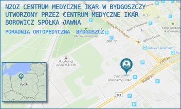 PORADNIA ORTOPEDYCZNA - NZOZ CENTRUM MEDYCZNE IKAR W BYDGOSZCZY UTWORZONY PRZEZ CENTRUM MEDYCZNE IKAR - BOROWICZ SPÓŁKA JAWNA - SZUBIŃSKA 32,  BYDGOSZCZ