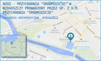 PORADNIA ORTOPEDYCZNA - NZOZ - PRZYCHODNIA "ŚRÓDMIEŚCIE" W BYDGOSZCZY PROWADZONY PRZEZ SP. Z O.O. PRZYCHODNIA "ŚRÓDMIEŚCIE" - REJTANA 1,  BYDGOSZCZ