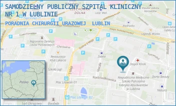 PORADNIA CHIRURGII URAZOWEJ - UNIWERSYTECKI SZPITAL KLINICZNY NR 1 W LUBLINIE - STASZICA 14A,  LUBLIN