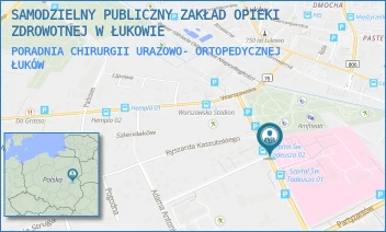 PORADNIA CHIRURGII URAZOWO- ORTOPEDYCZNEJ - SAMODZIELNY PUBLICZNY ZAKŁAD OPIEKI ZDROWOTNEJ W ŁUKOWIE - DR ANDRZEJA ROGALIŃSKIEGO 3,  ŁUKÓW