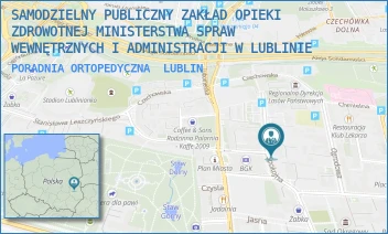 PORADNIA ORTOPEDYCZNA - SAMODZIELNY PUBLICZNY ZAKŁAD OPIEKI ZDROWOTNEJ MINISTERSTWA SPRAW WEWNĘTRZNYCH I ADMINISTRACJI W LUBLINIE - SPOKOJNA 3,  LUBLIN