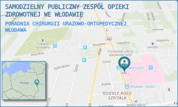 PORADNIA CHIRURGII URAZOWO-ORTOPEDYCZNEJ - SAMODZIELNY PUBLICZNY ZESPÓŁ OPIEKI ZDROWOTNEJ WE WŁODAWIE - AL. JÓZEFA PIŁSUDSKIEGO 66,  WŁODAWA