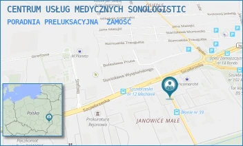 PORADNIA PRELUKSACYJNA - CENTRUM USŁUG MEDYCZNYCH SONOLOGISTIC - BŁONIE 1C,  ZAMOŚĆ