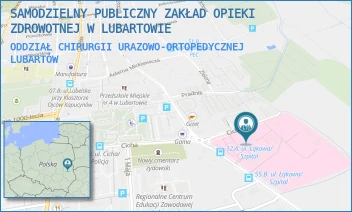 ODDZIAŁ CHIRURGII URAZOWO-ORTOPEDYCZNEJ - SAMODZIELNY PUBLICZNY ZAKŁAD OPIEKI ZDROWOTNEJ W LUBARTOWIE - CICHA 14,  LUBARTÓW