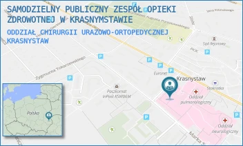 ODDZIAŁ CHIRURGII URAZOWO-ORTOPEDYCZNEJ - SAMODZIELNY PUBLICZNY ZESPÓŁ OPIEKI ZDROWOTNEJ W KRASNYMSTAWIE - GŁOWACKIEGO 3,  KRASNYSTAW