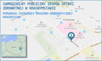 PORADNIA CHIRURGII URAZOWO-ORTOPEDYCZNEJ - SAMODZIELNY PUBLICZNY ZESPÓŁ OPIEKI ZDROWOTNEJ W KRASNYMSTAWIE - SOBIESKIEGO 4,  KRASNYSTAW