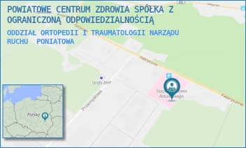 ODDZIAŁ ORTOPEDII I TRAUMATOLOGII NARZĄDU RUCHU - POWIATOWE CENTRUM ZDROWIA SPÓŁKA Z OGRANICZONĄ ODPOWIEDZIALNOŚCIĄ - FABRYCZNA 18,  PONIATOWA