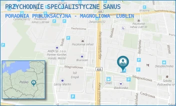 PORADNIA PRELUKSACYJNA - MAGNOLIOWA - PRZYCHODNIE SPECJALISTYCZNE SANUS - MAGNOLIOWA 2,  LUBLIN