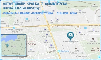 PORADNIA URAZOWO-ORTOPEDYCZNA - AGIAM GROUP SPÓŁKA Z OGRANICZONĄ ODPOWIEDZIALNOŚCIĄ - UL. STEFANA WYSZYŃSKIEGO 99,  ZIELONA GÓRA